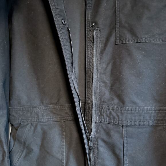 Roark Layover Jumpsuit Zip Front Black Floral Print Utility One Piece Size M - Picture 7 of 16